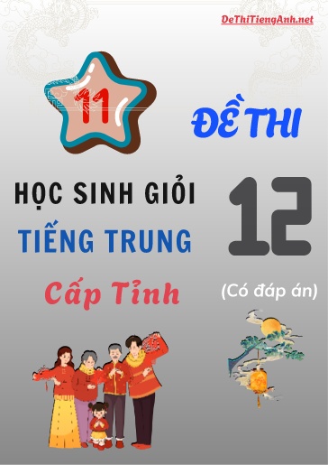 Bộ 11 Đề thi chọn Học sinh giỏi môn Tiếng Trung 12 cấp Tỉnh (Có đáp án)